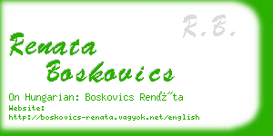 renata boskovics business card
